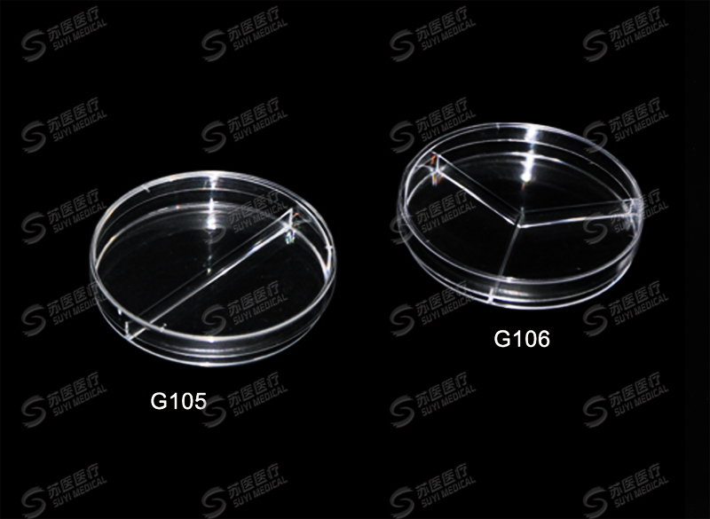 two-compartment Petri Dish---G105,G106